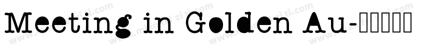 Meeting in Golden Au字体转换